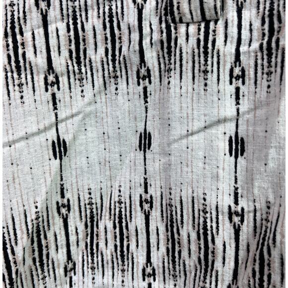 Cynthia Rowley Woman Boho Sleeveless Blouse Top Plus Size 1X White Black Brown - Picture 4 of 11